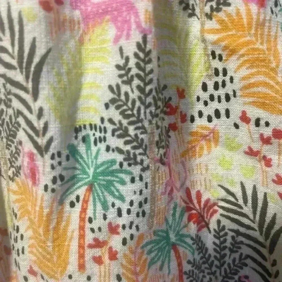 Loft Floral Jungle Print Sleeveless Ruffle sleeve Fun Print Dress, Size M - Picture 9 of 12